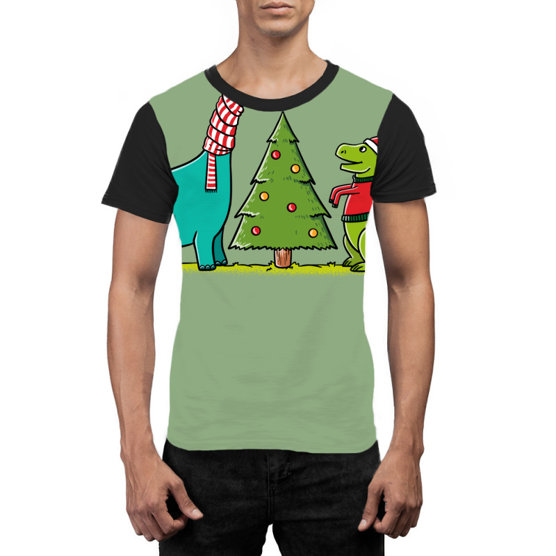 Dinosaurs Christmas Funny Graphic T-shirt | Artistshot