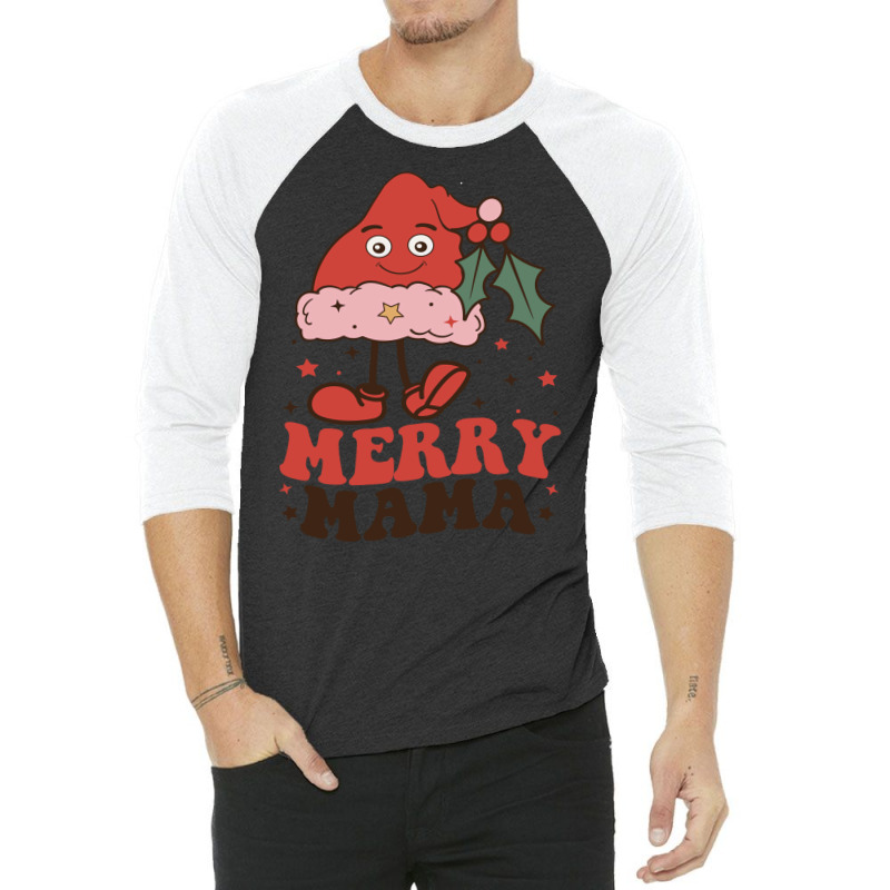 Merry Mama Funny 3/4 Sleeve Shirt by zekrinatorer | Artistshot