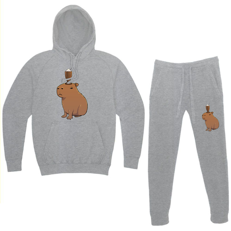 Capybara With A Chocolate Milkshake On Its Head Tu Hoodie & Jogger set by deleunavaniv | Artistshot