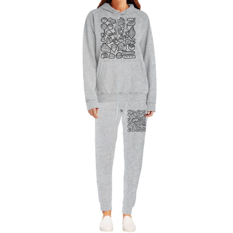 Chocolate Doodles Cocoa Pralines Fudge Hoodie & Jogger Set | Artistshot