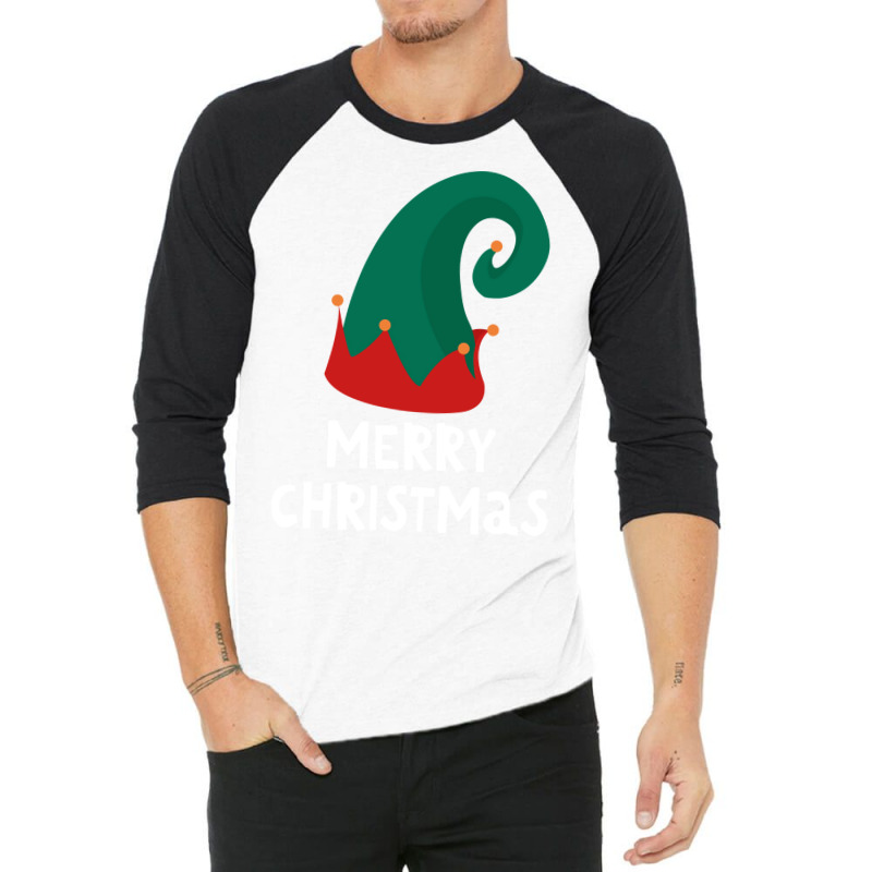 Merry Christmas Funny Christmas  Hipster Nature 3/4 Sleeve Shirt | Artistshot