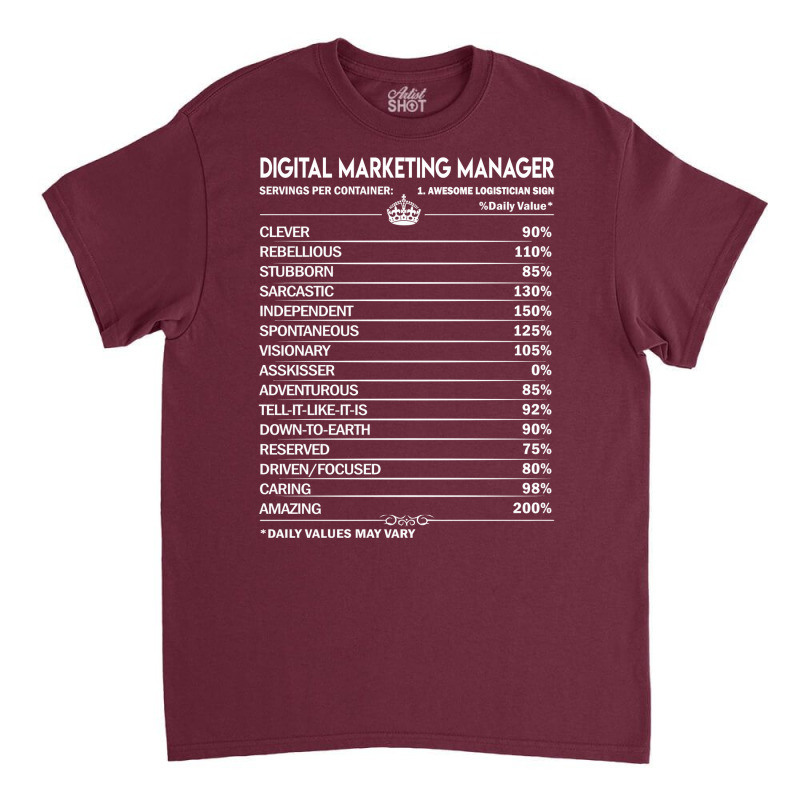 Digital Marketing Manager T  Digital Marketing Man Classic T-shirt by amoserunlandr | Artistshot