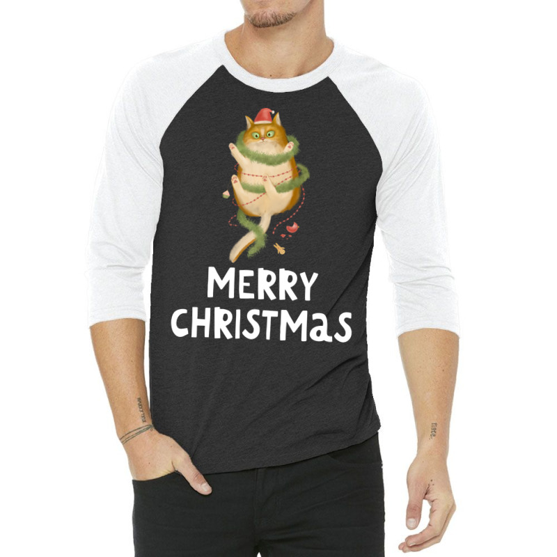 Merry Christmas Funny Christmas  Love Girl 3/4 Sleeve Shirt | Artistshot