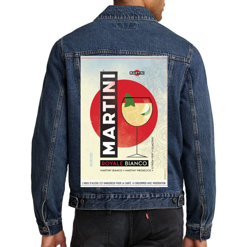 Vintage Pub   Martini Aperitif Men Denim Jacket | Artistshot