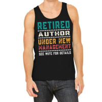 Vintage Retired Author Gift For Retired Dad Yellow Tank Top | Artistshot