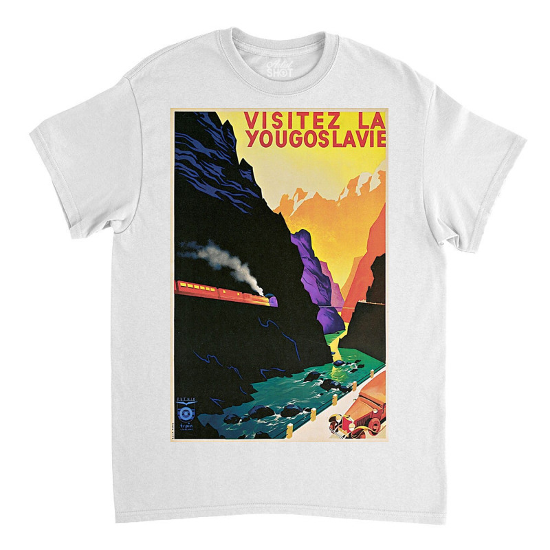 Vintage Visit Yugoslavia Travel Classic T-shirt | Artistshot