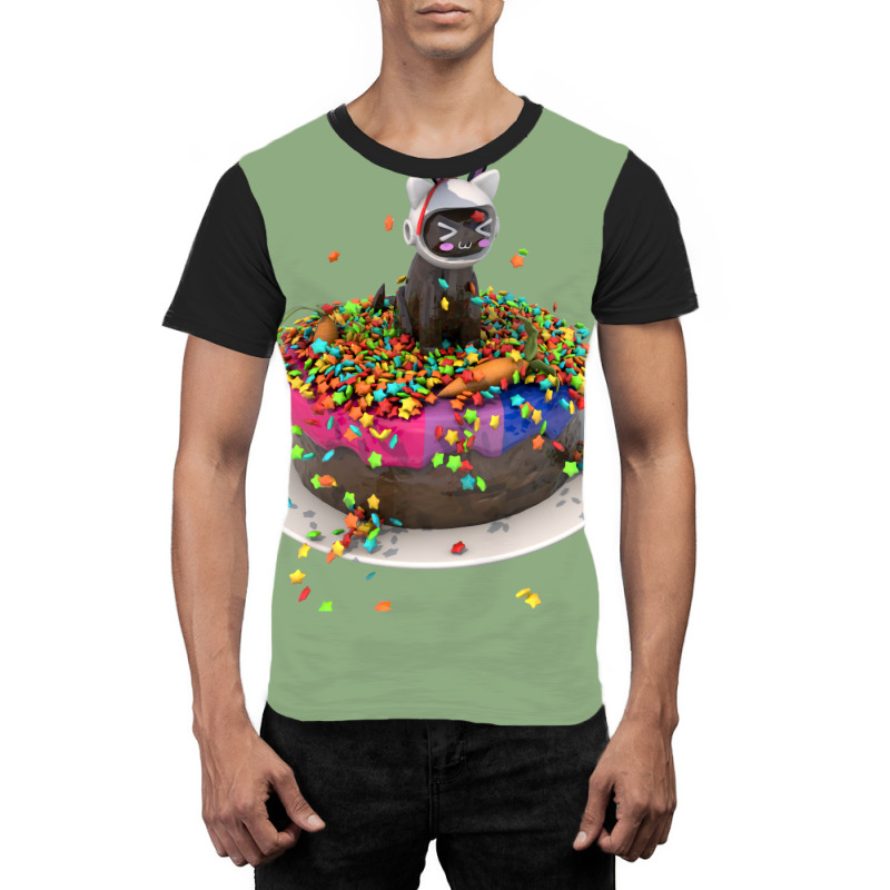 Chocolate Cake Cat Funny Graphic T-shirt by alheklupsm | Artistshot