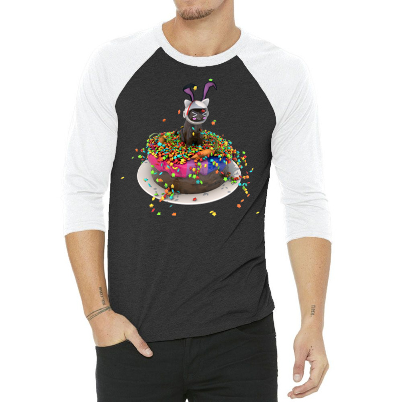 Chocolate Cake Cat Funny 3/4 Sleeve Shirt by alheklupsm | Artistshot