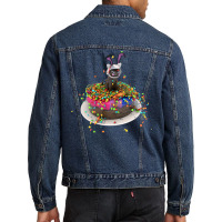 Chocolate Cake Cat Funny Men Denim Jacket | Artistshot