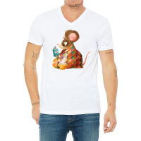 Cosy Mouse 80s V-neck Tee | Artistshot