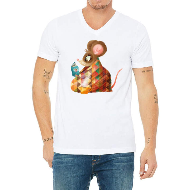 Cosy Mouse 80s V-Neck Tee by alheklupsm | Artistshot