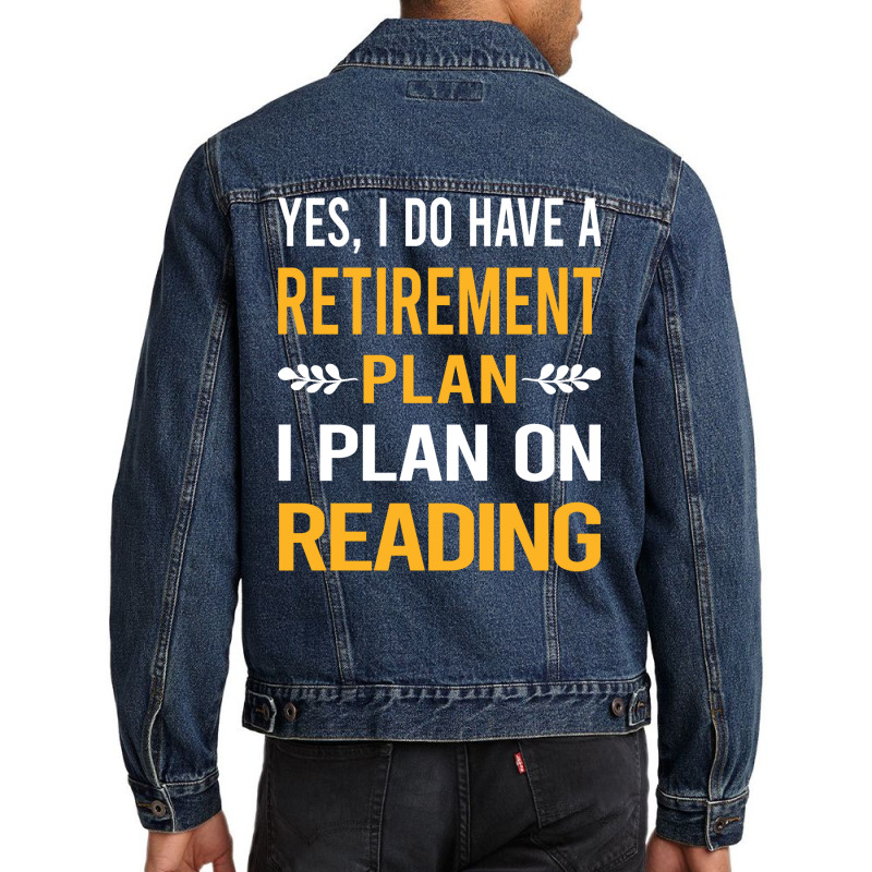 Funny My Retirement Plan Reading Book Books Vintag Men Denim Jacket by fgclabdib | Artistshot