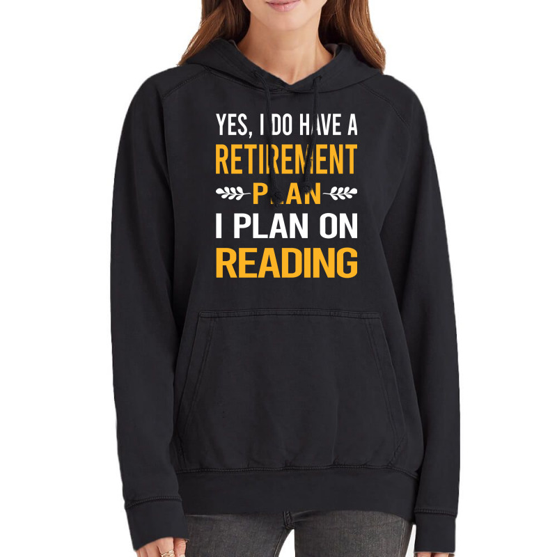 Funny My Retirement Plan Reading Book Books Vintag Vintage Hoodie by fgclabdib | Artistshot