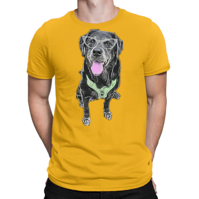 Stacey The Black Lab Hippie T-Shirt by alheklupsm | Artistshot