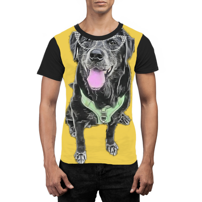 Stacey The Black Lab Hippie Graphic T-shirt by alheklupsm | Artistshot