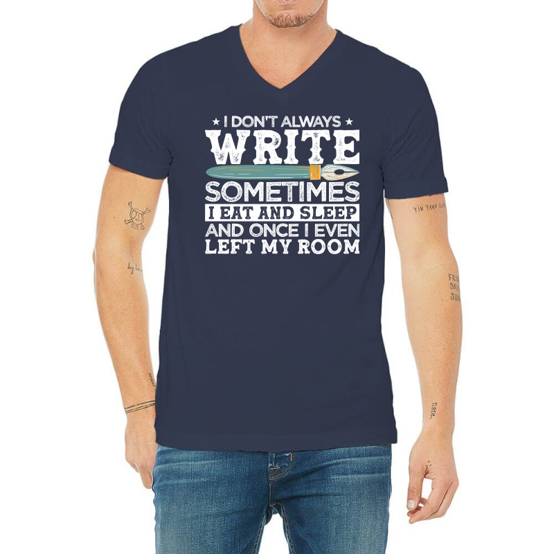 Novelist Author Writer Hipster V-Neck Tee by fgclabdib | Artistshot