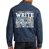 Novelist Author Writer Hipster Men Denim Jacket | Artistshot