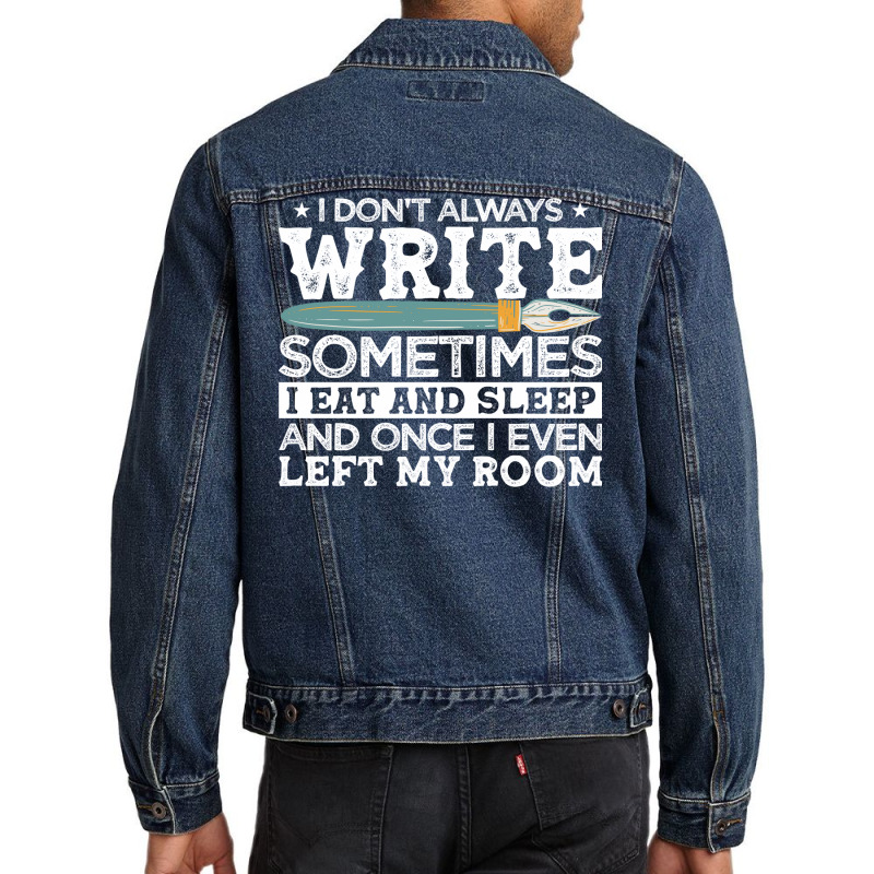 Novelist Author Writer Hipster Men Denim Jacket by fgclabdib | Artistshot