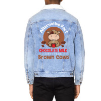 Chocolate Milk Brown Cows Chocolate Quote Unisex Sherpa-lined Denim Jacket | Artistshot