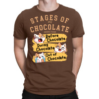 Stages Of My Chocolate Addiction Blue T-shirt | Artistshot