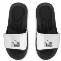 Black And White Mac Playing Piano Slide Sandal | Artistshot