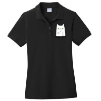 Fuck Off Cat Green Ladies Polo Shirt | Artistshot