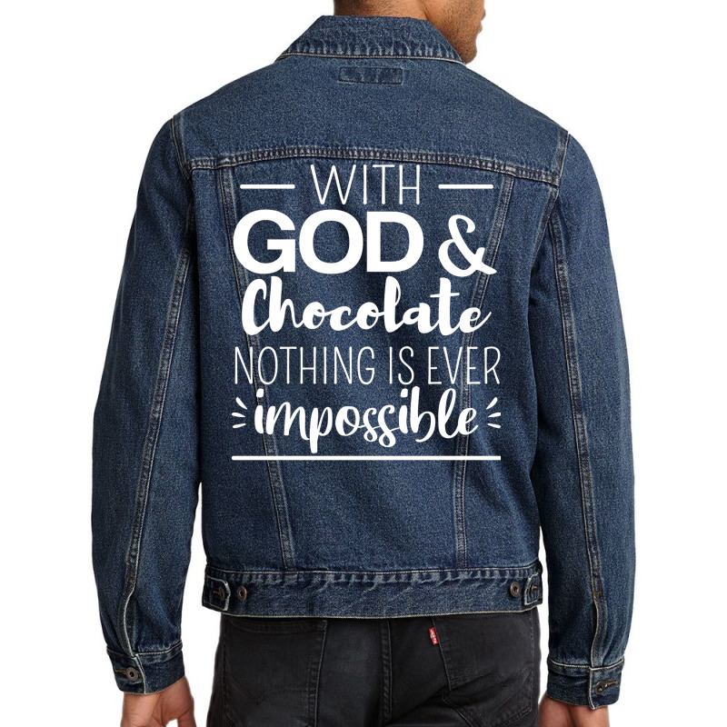 Religious Chocolate Lover 70s Men Denim Jacket | Artistshot