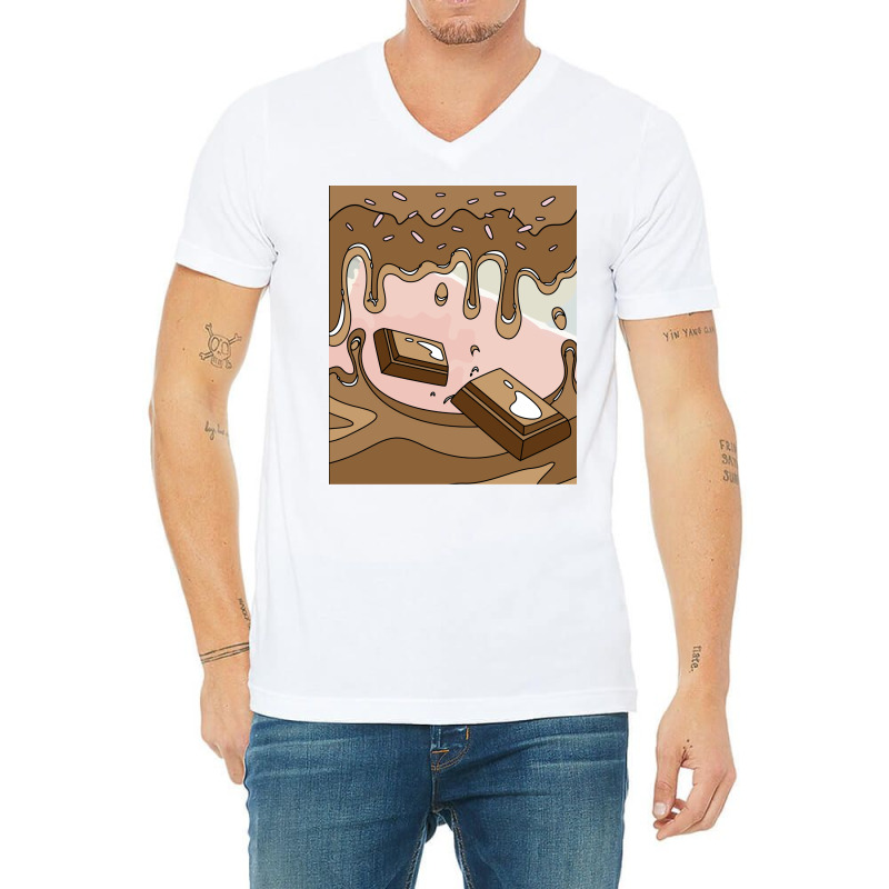 Sweet Temptation Surprise Chocolate Girl V-neck Tee | Artistshot