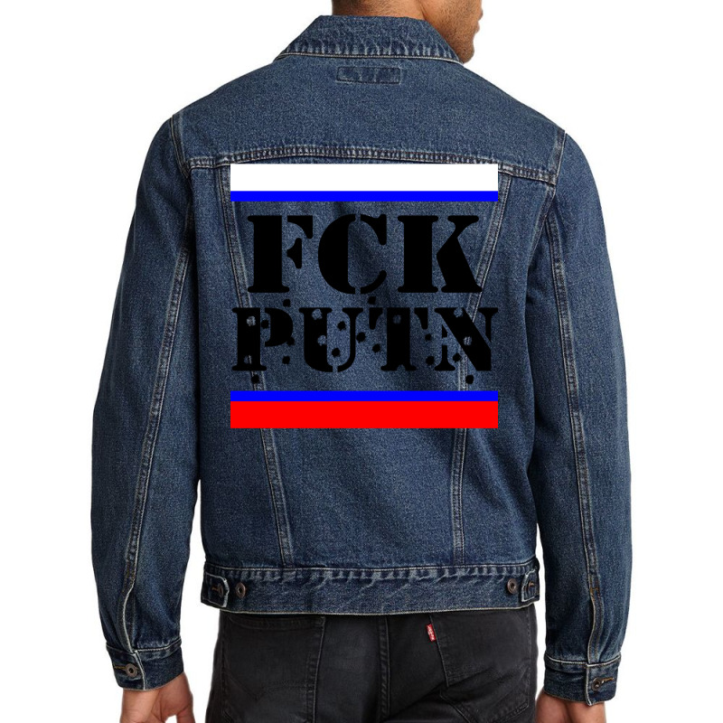 Fck Putin Fuck Putin Men Denim Jacket by luyomaranop | Artistshot