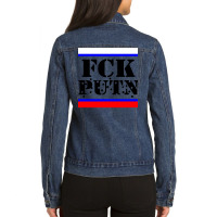 Fck Putin Fuck Putin Ladies Denim Jacket | Artistshot