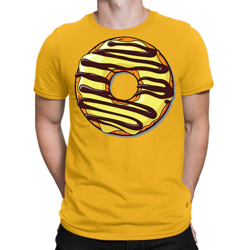 Yellow Donut Doughnut Chocolate Icing Frosting Gir T-shirt | Artistshot