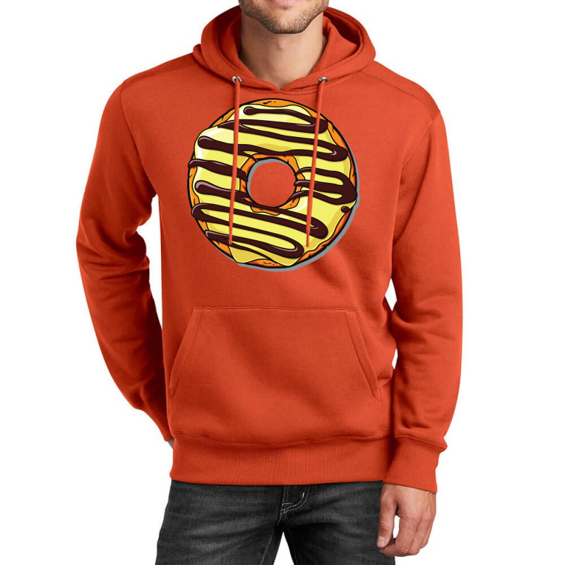 Yellow Donut Doughnut Chocolate Icing Frosting Gir Unisex Hoodie | Artistshot