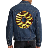 Yellow Donut Doughnut Chocolate Icing Frosting Gir Men Denim Jacket | Artistshot