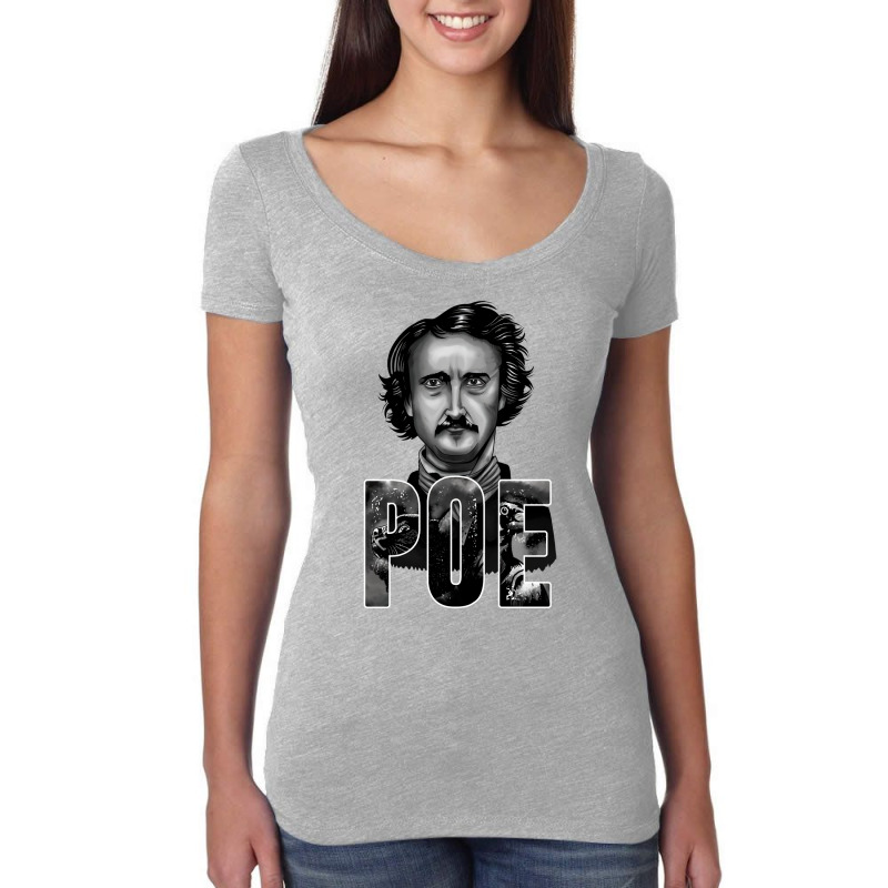 Edgar Allan Poe Vintage Women's Triblend Scoop T-shirt by lenainplongo2 | Artistshot