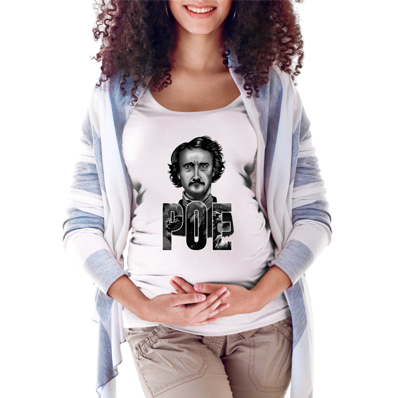 Edgar Allan Poe Vintage Maternity Scoop Neck T-shirt by lenainplongo2 | Artistshot