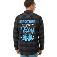 Gender Reveal For Brother Says Boy Matching Family Flannel Shirt | Artistshot