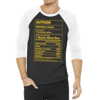 Nutrition Facts Author Girl 3/4 Sleeve Shirt | Artistshot