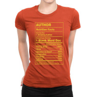 Nutrition Facts Author Girl Ladies Fitted T-shirt | Artistshot