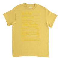 Nutrition Facts Author Girl Classic T-shirt | Artistshot