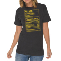 Nutrition Facts Author Girl Vintage T-shirt | Artistshot