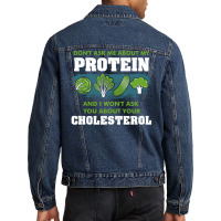 Funny Vegan Fitness Lovers Veggie Gift Idea Quote Men Denim Jacket | Artistshot