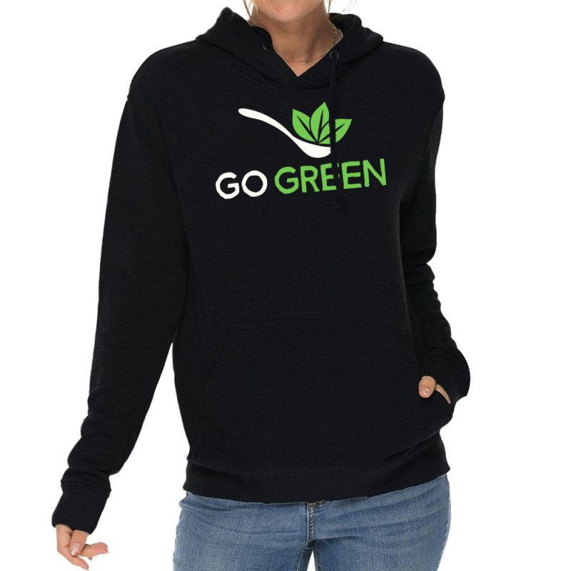 Go Green Go Vegan Cool Lightweight Hoodie by vulumagelsyh | Artistshot