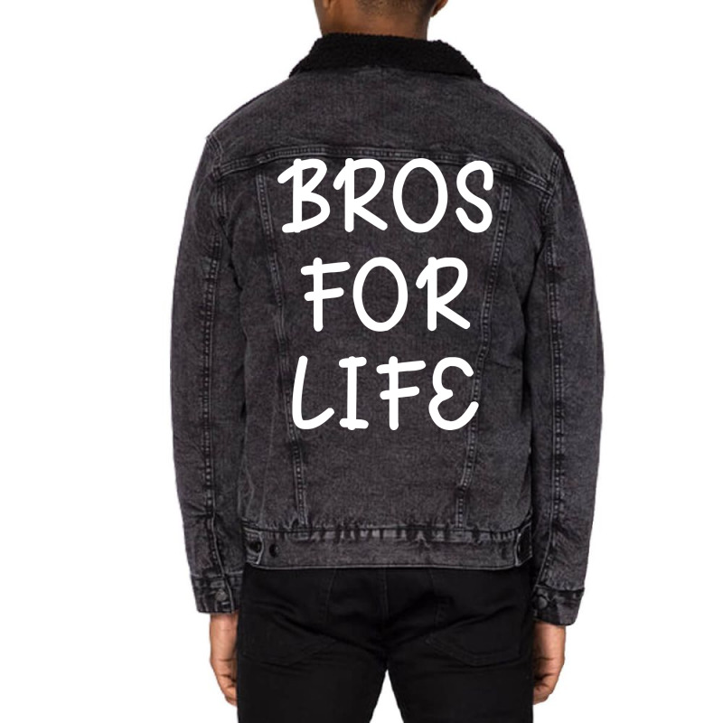 Bros For For Unisex Sherpa-Lined Denim Jacket by leixochairih | Artistshot