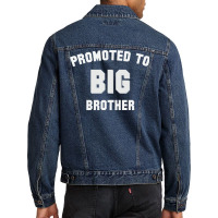 Promoted To Big Brother Gift Men Denim Jacket | Artistshot