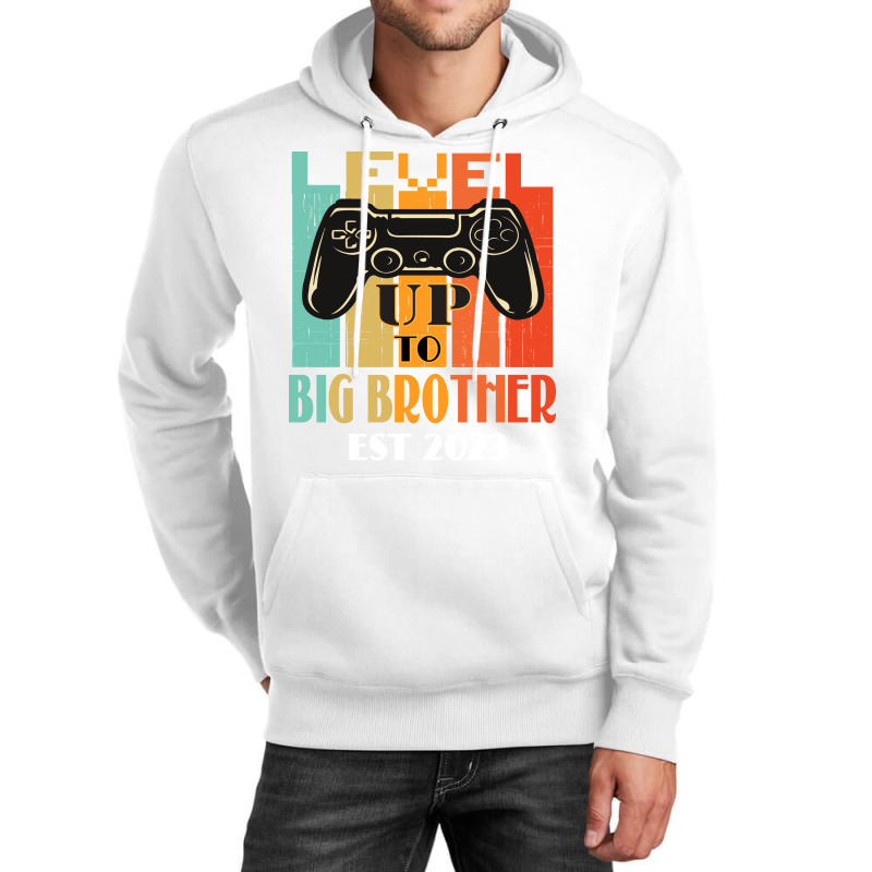 Levelled Up To Big Brother Est 2023 Unisex Hoodie | Artistshot