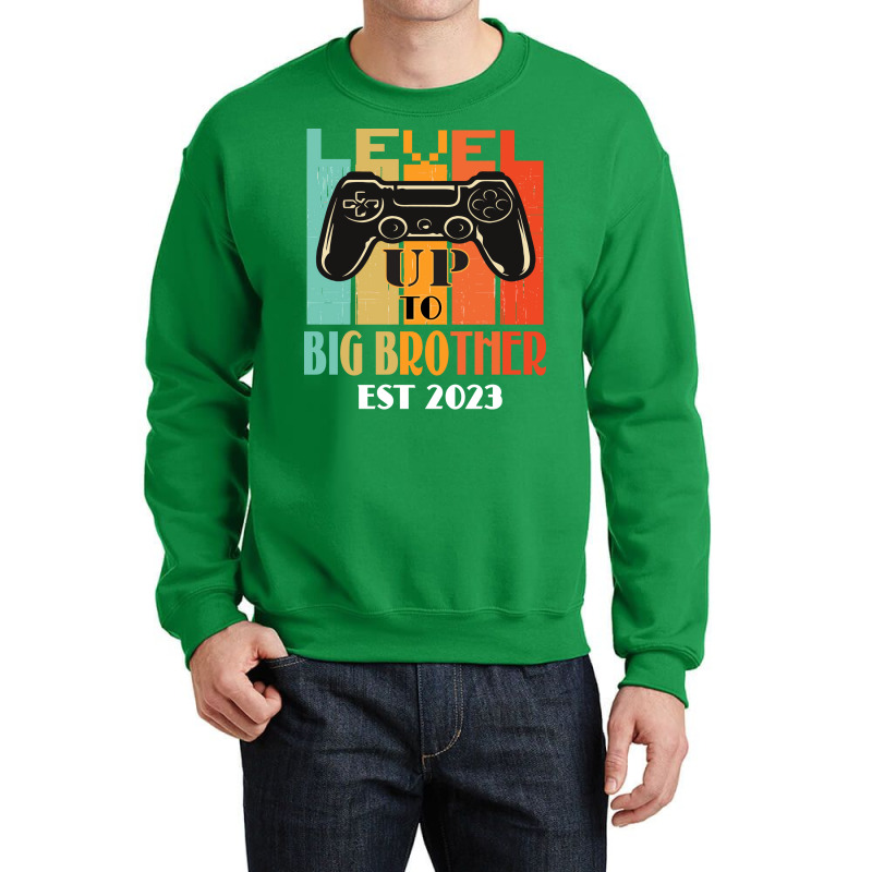 Levelled Up To Big Brother Est 2023 Crewneck Sweatshirt | Artistshot