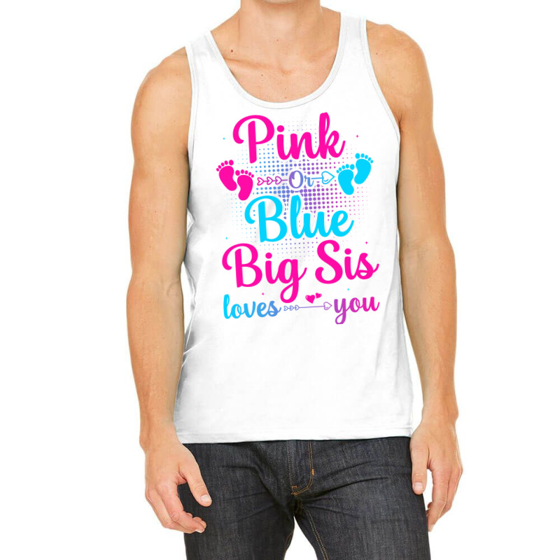 Pink Or Blue Auntie Loves You Gender Reveal Family Tank Top | Artistshot