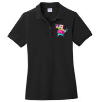 Pig As Hairdresser With Hair Dryer Comb Ladies Polo Shirt | Artistshot