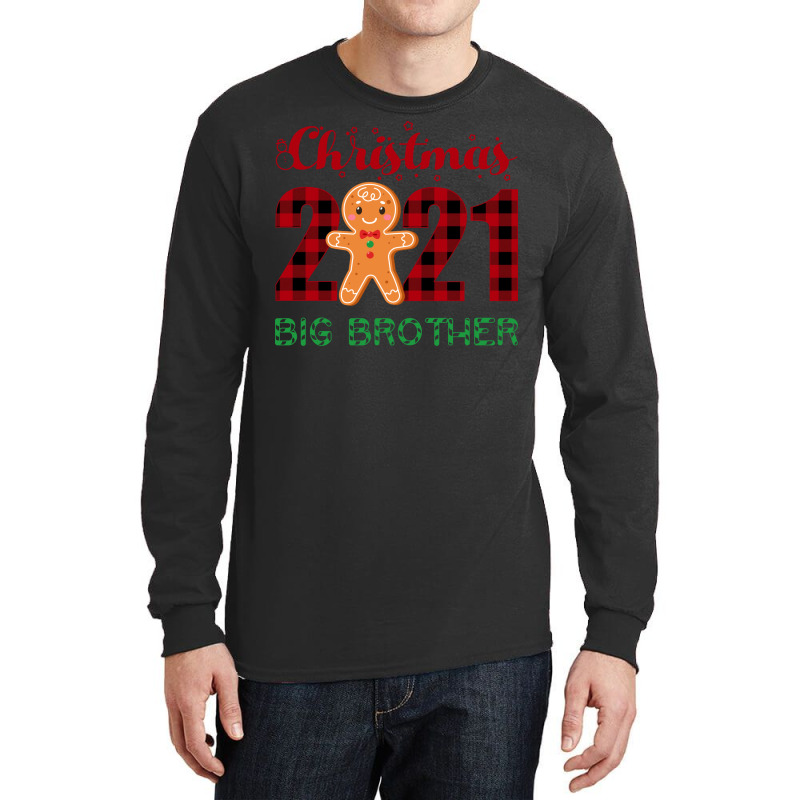 Christmas 2021 Big Brother Gingerbread Matching Fa Long Sleeve Shirts | Artistshot