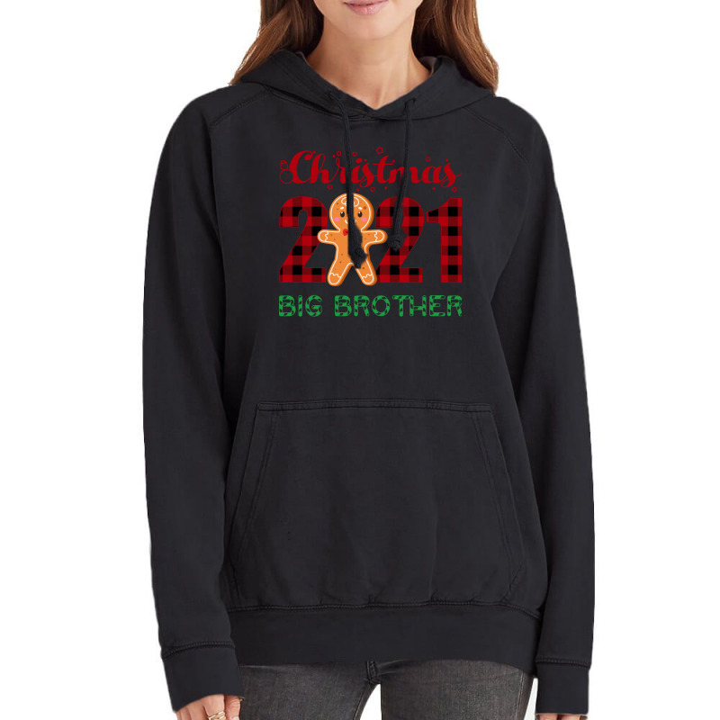 Christmas 2021 Big Brother Gingerbread Matching Fa Vintage Hoodie | Artistshot